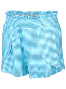 Lucky In Love Girl's Core Checkmate Short - Blue