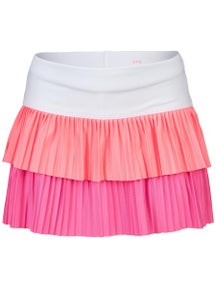 Lucky In Love Girl's Doubles Pleat Skirt - Pink