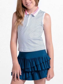 Lucky In Love Girl's Glow Set Point Polo Tank