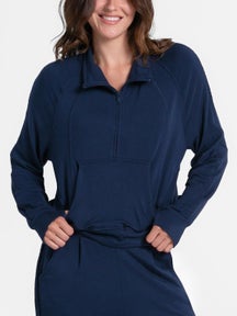 Lucky in Love Women's Apres Lucky Break Half Zip - Navy