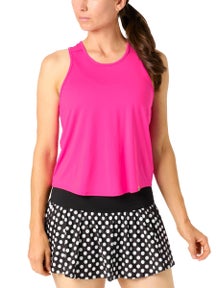 Lucky in Love Women's L-UV Court Drip Tank - Pink