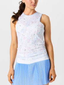 Lucky In Love Women's Love Me Blue Tie Back Tank