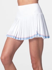 Lucky In Love Women's Linen Streak Pleat Skirt