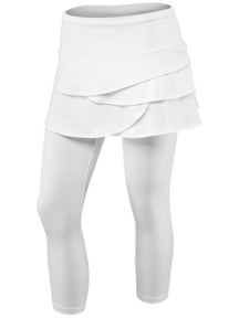 Lucky in Love Women's Scallop Skirt Capri White
