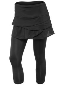 Lucky in Love Women's Scallop Skirt Capri Black