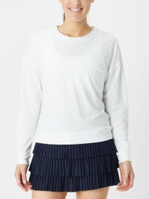 Lucky in Love Women's L-UV Hype LS Top - White