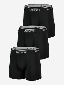 Lacoste Men's Fall Performance Boxers 3 Pack Black