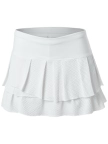 Lucky in Love Women's Core Pleat Tier Skirt - White