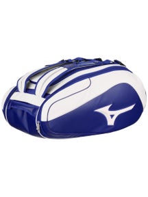 Mizuno Tour Staff 10 Pack Racquet Bag White/Blue