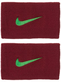 Nike Tennis Premier Doublewide Wristbands Red/Green