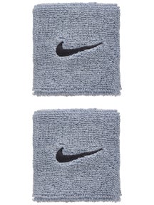 Nike Swoosh Singlewide Wristbands 2 Pk Grey/Black