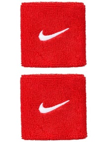 Nike Swoosh Singlewide Wristbands 2 Pk Red/White