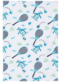 Penguin Printed Tennis Towel - White