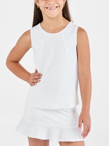 Sofibella Girl's White Lotus Tank