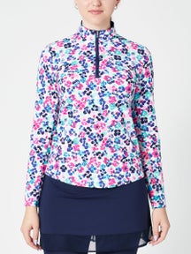 SanSoleil Women's SolTek LUX 1/4 Zip - Jungle