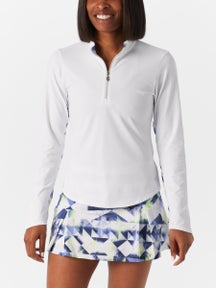 Sofibella Women's Kaleidoscope Half Zip Long Sleeve