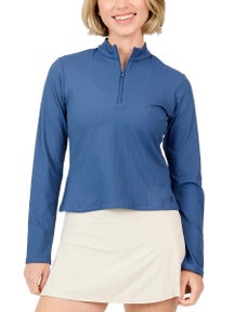Sofibella Women's Long Sleeve Zip Top
