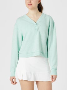 tasc Women's Spring Henley French Terry Sweatshirt