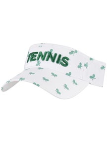 VimHue Women's Tennis Puff Print Visor - Wh/Green