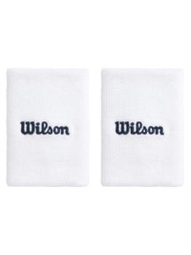 Wilson Core Doublewide Wristbands - White