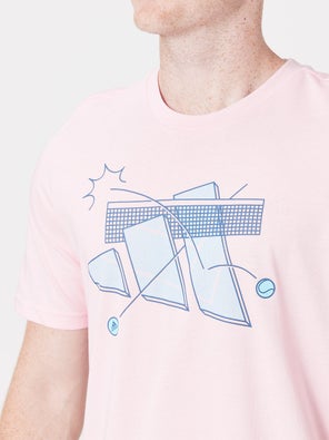 Adidas Men S Fall Net T Shirt Pink Tennis Warehouse