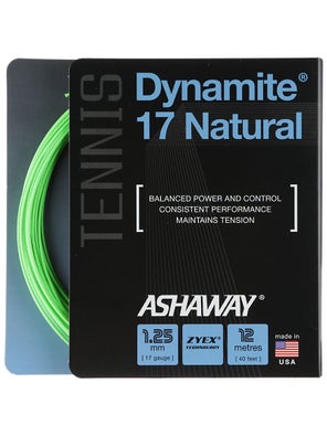 Ashaway Dynamite 17 1 25 Natural String Optic Green Tennis Warehouse