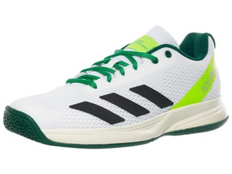 adidas CourtFlash PB Wh/Bk/Gn Men's Pickleball Shoes