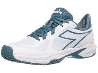 Diadora Trofeo 2 Men's Pickleball Shoes - White/Ocean