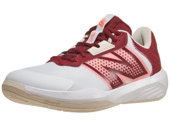 New Balance WC 696v6 B White/Burgundy Women's Shoes