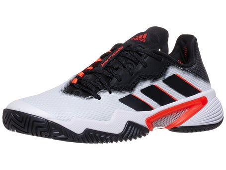 adidas Barricade White/Black/Solar Red Men's Shoes | Tennis Warehouse