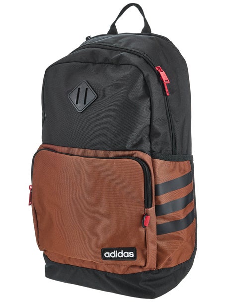 Ontvangende machine twee merknaam adidas Classic 3-Stripe Backpack Black/Brown | Tennis Warehouse
