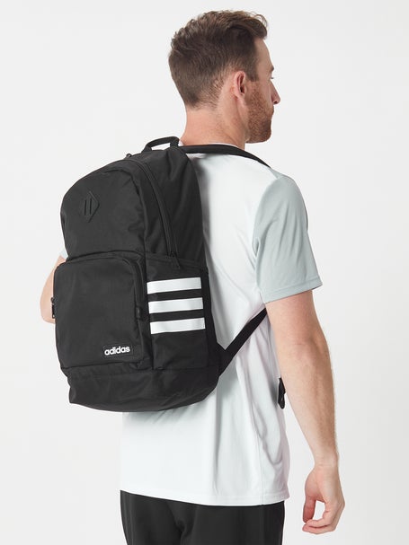 adidas Classic 3 Stripe Backpack Black | Tennis Warehouse