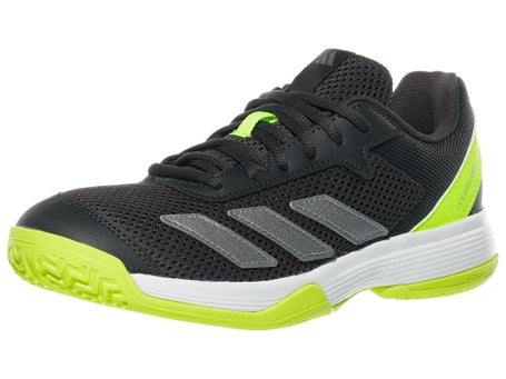 adidas Courtflash K Carbon/Lemon Junior Shoes