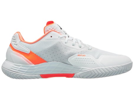 adidas Men's Defiant Speed 2 Tennis Shoes (White/Lucid Orange) 9.5
