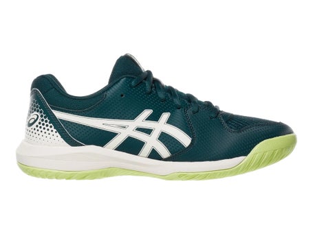 Asics Gel-Dedicate 8 White Green Pickleball Tennis Shoes‎ 1041A409 Men Sizes Asics Gel Dedicate 8 Pickleball Tennis Shoes White Black  main image 2