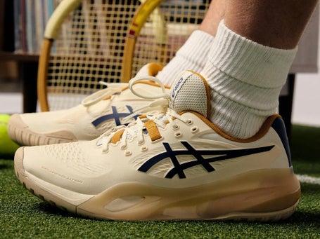 ASICS GEL-Resolution X Tennis Shoes Cream Deep Ocean Size 8.5 Meet the Gel Resolution X in Cream/Deep Ocean Engineered for  main image 3