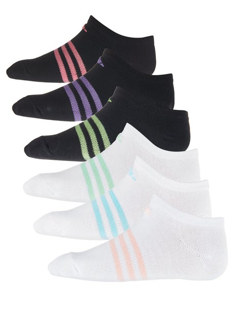 adidas Girls Superlite 6-Pack No Show Socks