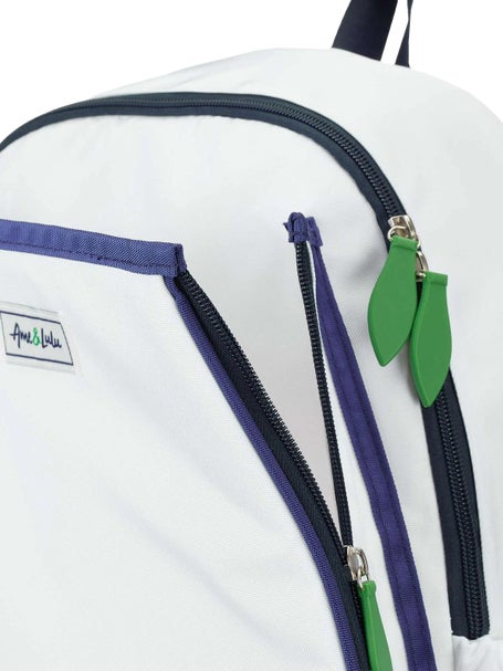 Ame & Lulu Game On Tennis Backpack White/Navy/Green | Tennis  display picture 1