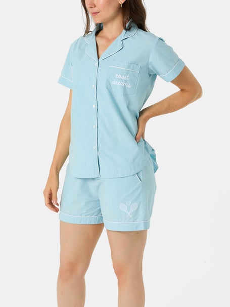 Ame & Lulu Womens Court Dreams Short Pajama Set