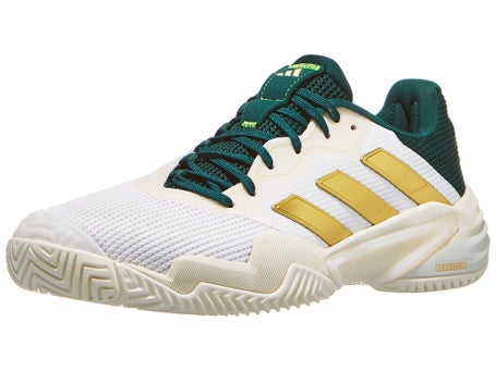 adidas Barricade 13 VTG White/Gold/Green Mens Shoes