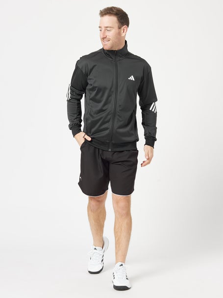 adidas Men's Core Club 3 Stripe Knit Jacket | Tennis Warehouse