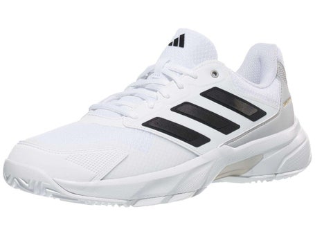 adidas CourtJam Control 3 White/Black Men's Shoe | Tennis Warehouse