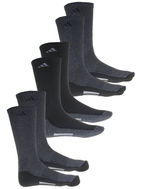 adidas Men's Cushioned X 3-Pack Crew Socks Black/Grey