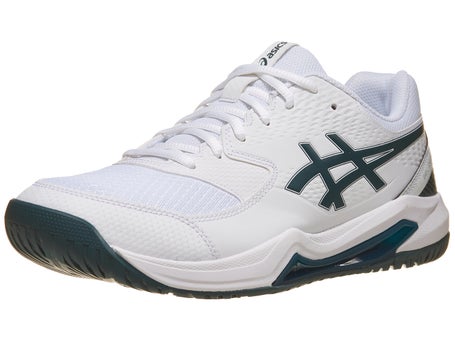 Asics Gel Dedicate 2E White/Saxon Gn Men's Shoes Tennis Warehouse