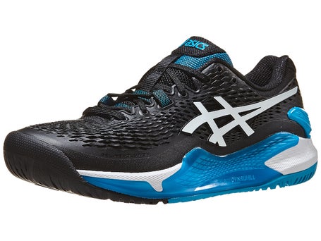 Machu Picchu voor ziekenhuis Asics Gel Resolution 9 Black/Blue Men's Shoes | Tennis Warehouse