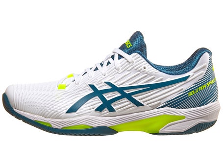 Asics Solution Speed FF 2 White/Teal Men's Shoes | Tennis Warehouse
