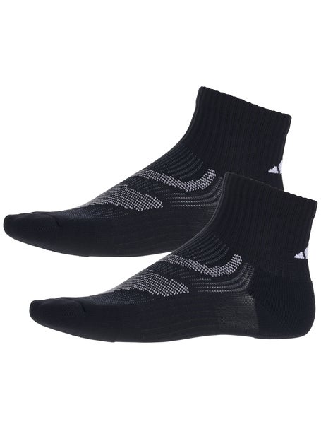 adidas Superlite Perf 2-Pack High Quarter Sock Black | Tennis Warehouse