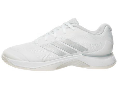 adidas Women's Avacourt 3 Tennis Shoes (Cloud White/Silver Metallic/Dash Grey) 8.5