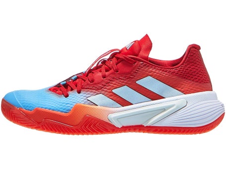 red white and blue adidas tennis shoes