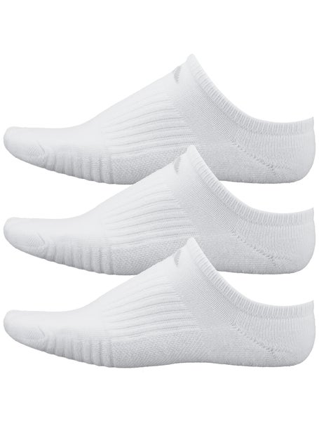 adidas Womens Cushioned 3.0 3-Pack No Show Socks White
